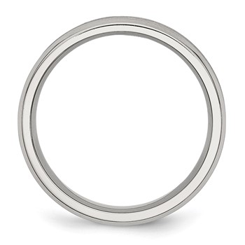 Chisel Stainless Steel Brushed and Polished Concave 6mm Beveled Edge Band — alternate view