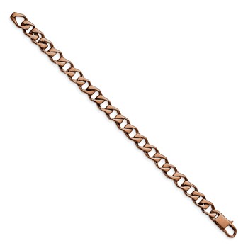 Stainless Steel Polished Brown IP-plated Fancy Link 8.5in Bracelet — alternate view