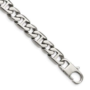 Chisel Stainless Steel Polished 8.25 inch Anchor Link Bracelet