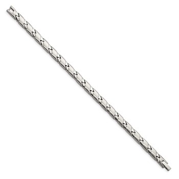 Chisel Stainless Steel Brushed and Polished 8.25 inch Bracelet — alternate view