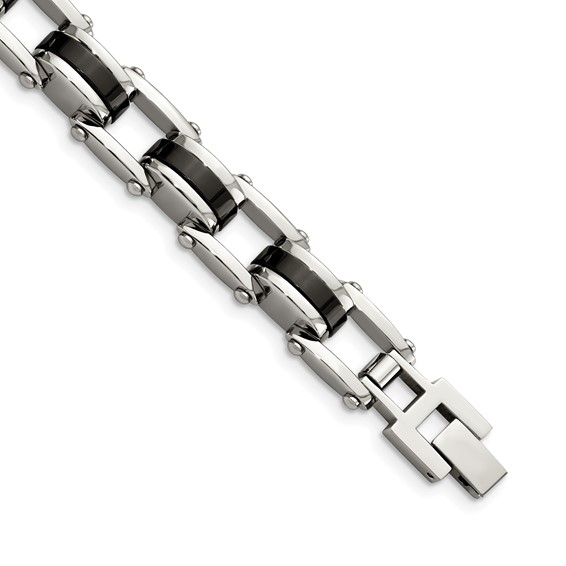 Stainless Steel 1/4 Plain Hidden Clasp Bracelet
