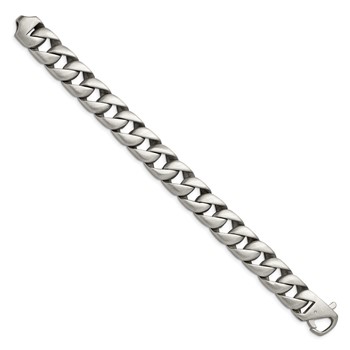 Chisel Stainless Steel Brushed 8.5 inch Curb Bracelet — alternate view