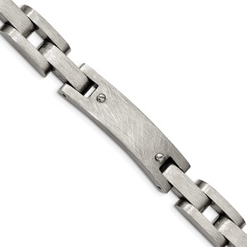 Stainless Steel Brushed and Polished Scratched Finish 8.5 inch Bracelet