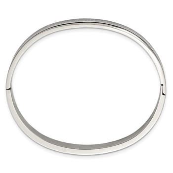 Stainless Steel Polished Be the Game Changer 6mm Hinged Bangle — alternate view