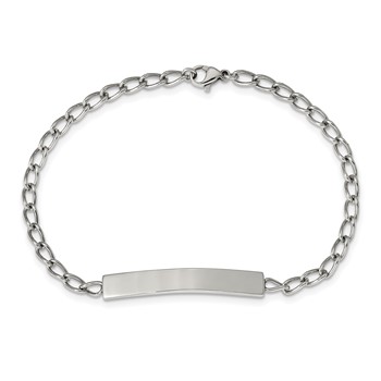 Chisel Stainless Steel Polished Curb Chain 8.5 inch ID Bracelet — alternate view