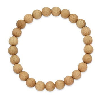 Chisel 8mm Cypress Wood Beaded Stretch Bracelet — alternate view
