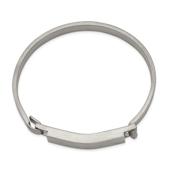 Chisel Stainless Steel Brushed 7.8mm ID Bangle — alternate view
