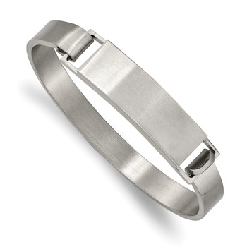 Chisel Stainless Steel Brushed 7.8mm ID Bangle