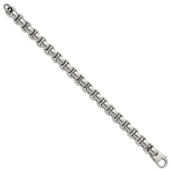 Chisel Stainless Steel Polished 8.5 inch Square Link Bracelet — alternate view
