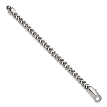 Chisel Stainless Steel Antiqued and Polished 8.5 inch Franco Link Bracelet — alternate view