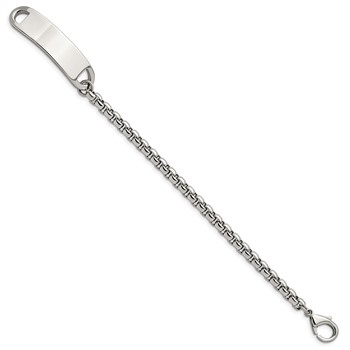Chisel Stainless Steel Polished Box Chain 8.75 inch ID Bracelet — alternate view