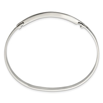 Chisel Stainless Steel Polished Flexible 4.75mm Bangle — alternate view