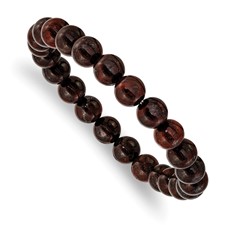 Image of Chisel 8mm Red Agate Beaded Stretch Bracelet
