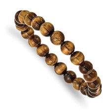 Image of Chisel 8mm Yellow Tiger's Eye Agate Beaded Stretch Bracelet