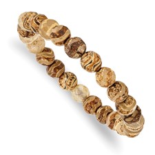 Image of Chisel 8mm Celestial Pillar Agate Beaded Stretch Bracelet