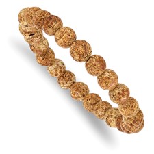 Image of Chisel 8mm Picture Stone Agate Beaded Stretch Bracelet