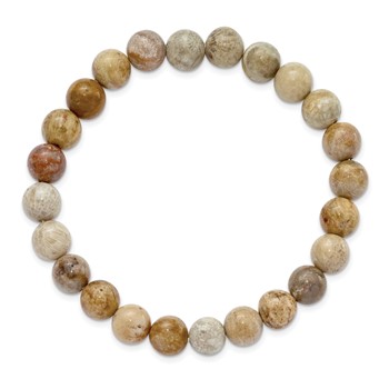Chisel 8mm Chrysanthemum Agate Beaded Stretch Bracelet — alternate view
