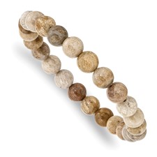Image of Chisel 8mm Chrysanthemum Agate Beaded Stretch Bracelet