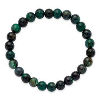 Chisel 8mm Aquatic Agate Beaded Stretch Bracelet — alternate view