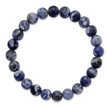 Chisel 8mm Sodalite Agate Beaded Stretch Bracelet — alternate view
