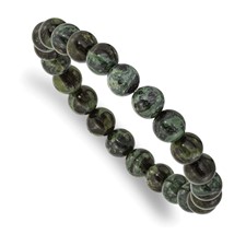 Image of Chisel 8mm Green Eye Agate Beaded Stretch Bracelet