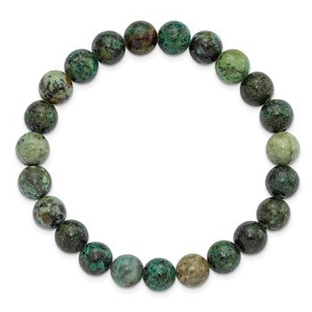 Beaded Stretch African Pine Agate Bracelet — alternate view