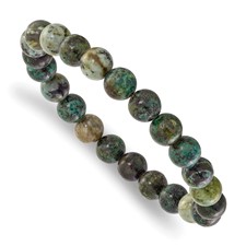 Image of Beaded Stretch African Pine Agate Bracelet