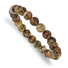 Image of Chisel 8mm Black and Yellow Agate Beaded Stretch Bracelet