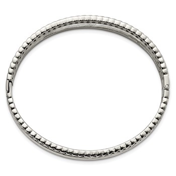 Stainless Steel Polished 9.25mm Hinged Bangle — alternate view