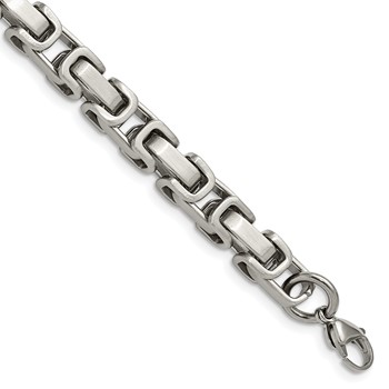 Chisel Stainless Steel Brushed and Polished 8.5 inch Bracelet