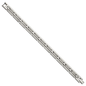 Chisel Stainless Steel Brushed and Polished 8.5 inch Link Bracelet — alternate view