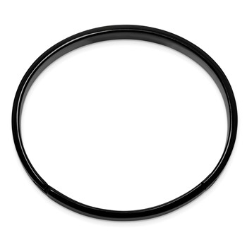 Stainless Steel Black IP-plated Grey Carbon Fiber Hinged Bracelet — alternate view