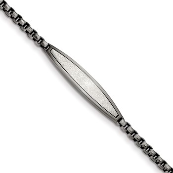 Chisel Stainless Steel Antiqued White Bronze Plated Scratch Finish 8.5 inch ID Bracelet