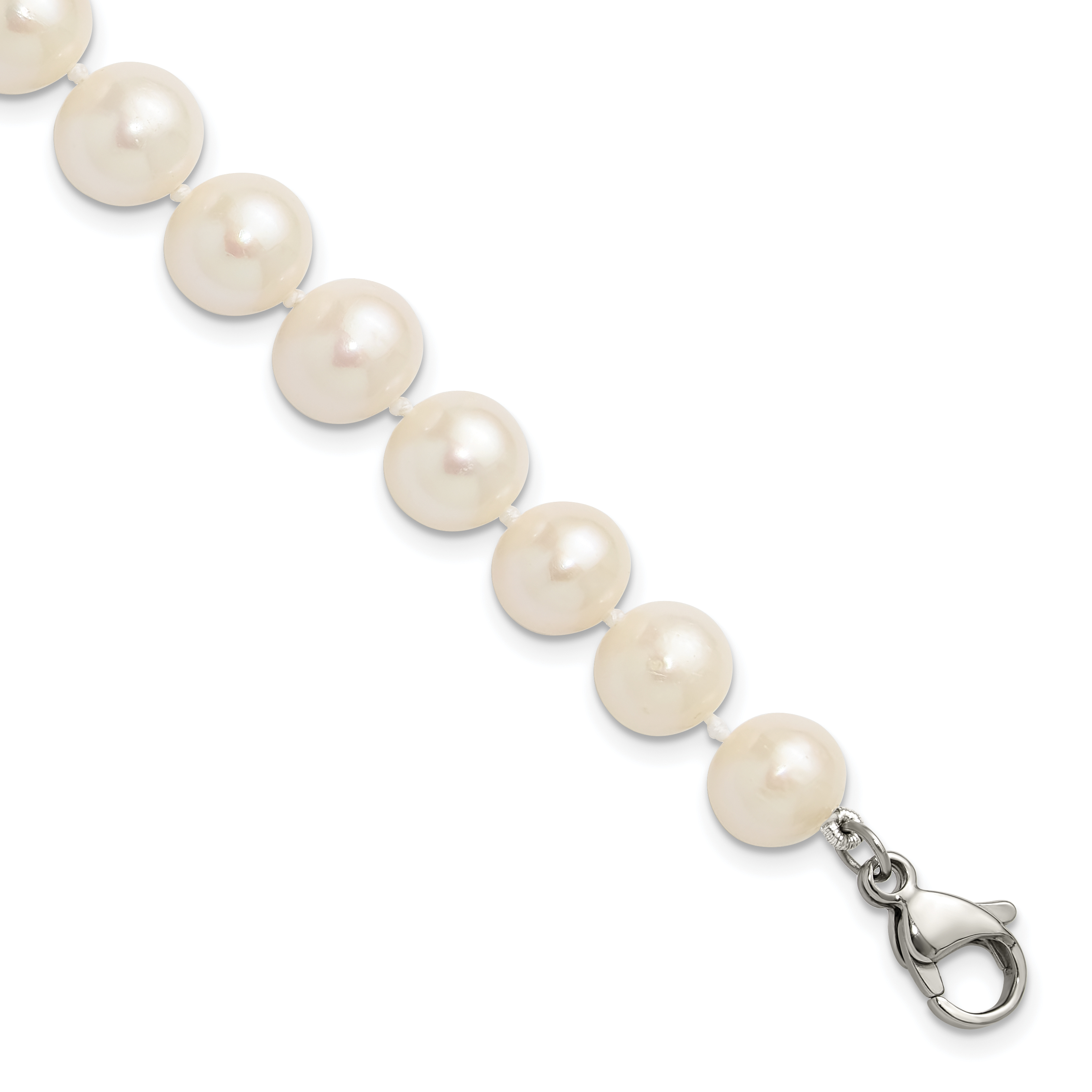 White Baroque Freshwater Pearl Bracelet by Val Nunns