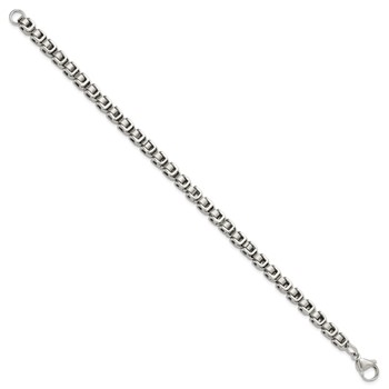 Chisel Stainless Steel Polished 8.5 inch Chain Link Bracelet — alternate view