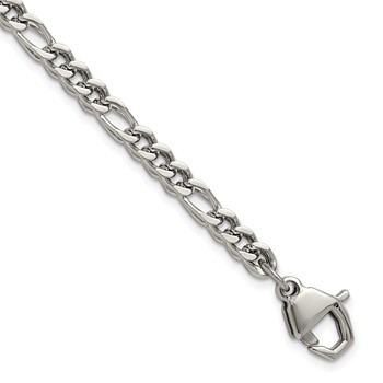 Chisel Stainless Steel Polished 4mm 8.5 inch Franco Chain Bracelet