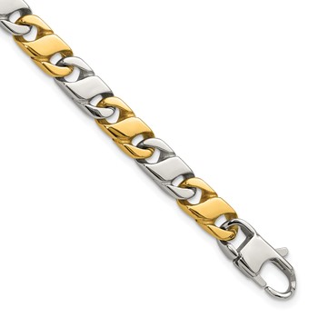 Chisel Stainless Steel Polished Yellow IP-plated 6mm 8.5 inch Infinity Link Bracelet