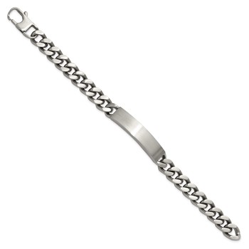 Chisel Stainless Steel Brushed and Polished Curb Link 8.5 inch ID Bracelet — alternate view