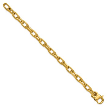 Chisel Stainless Steel Polished Yellow IP-plated 7mm 7.75 inch Open Link Bracelet — alternate view