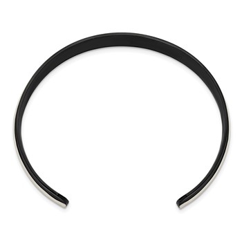 Chisel Stainless Steel Brushed and Polished Black IP-plated 10mm Bangle — alternate view