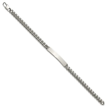 Chisel Stainless Steel Polished Curb Link 8 inch ID Bracelet — alternate view