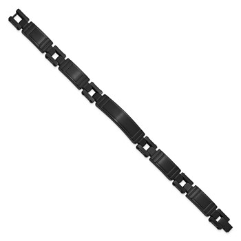 Chisel Stainless Steel Brushed Black IP-plated 8.25 inch ID Bracelet — alternate view