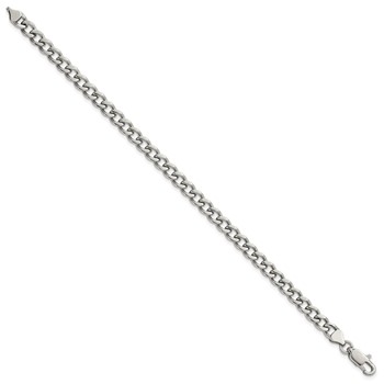 Chisel Stainless Steel Polished 5.25mm 7 inch Curb Chain Bracelet — alternate view