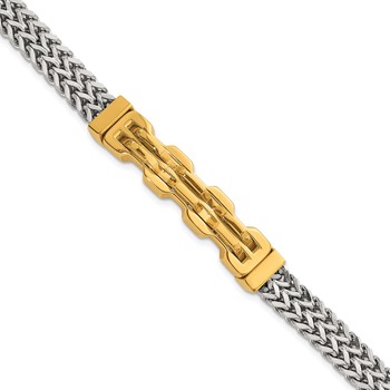 Stainless Steel Polished Yellow IP-plated 8.5in Bracelet