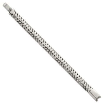 Chisel Stainless Steel Polished 12mm 8.5 inch Fancy Link Bracelet — alternate view