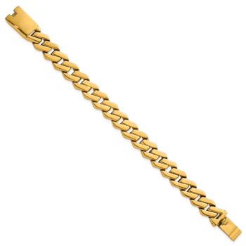 Chisel Stainless Steel Polished Yellow IP-plated 13mm 8.5 inch Fancy Link Bracelet — alternate view