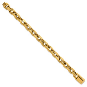 Chisel Stainless Steel Polished Yellow IP-plated 11.5mm 8.5 inch Fancy Rolo Bracelet — alternate view