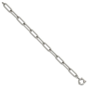 Stainless Steel Polished 8mm Open Link 7.5in Bracelet — alternate view