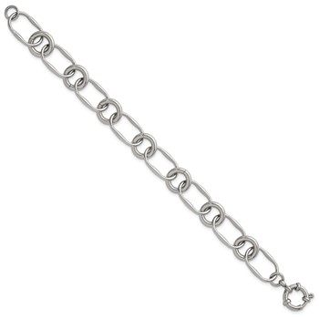 Chisel Stainless Steel Polished Fancy Link 7.5 inch Bracelet — alternate view