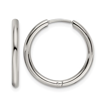 Chisel Stainless Steel Polished 2mm Endless Hinged Hoops